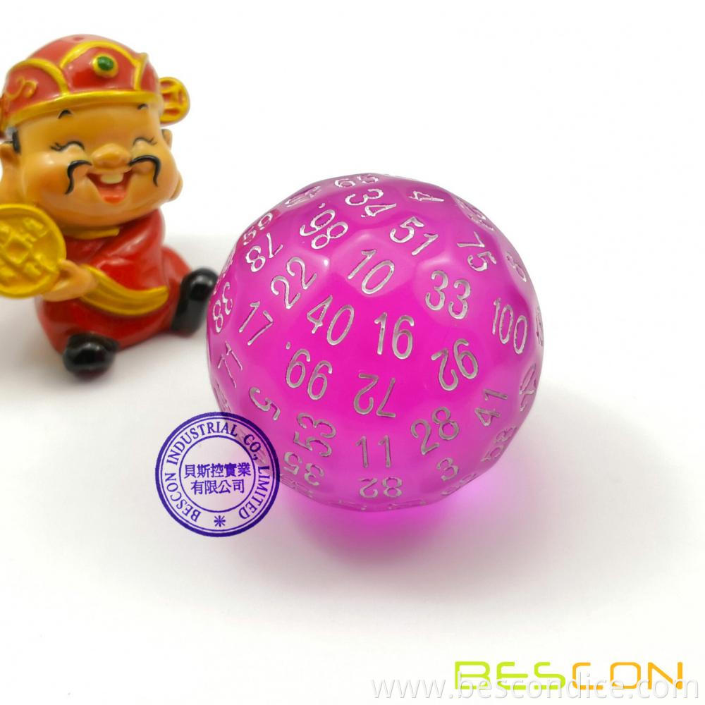 Transparent D100 Die 100 Sided Cube 2 Transparent D100 Die 100 Sided Cube 2